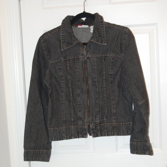 Faded Glory 1972 Women's Dark Blue Denim Zipper Front Jacket Size Large - Picture 5 of 16